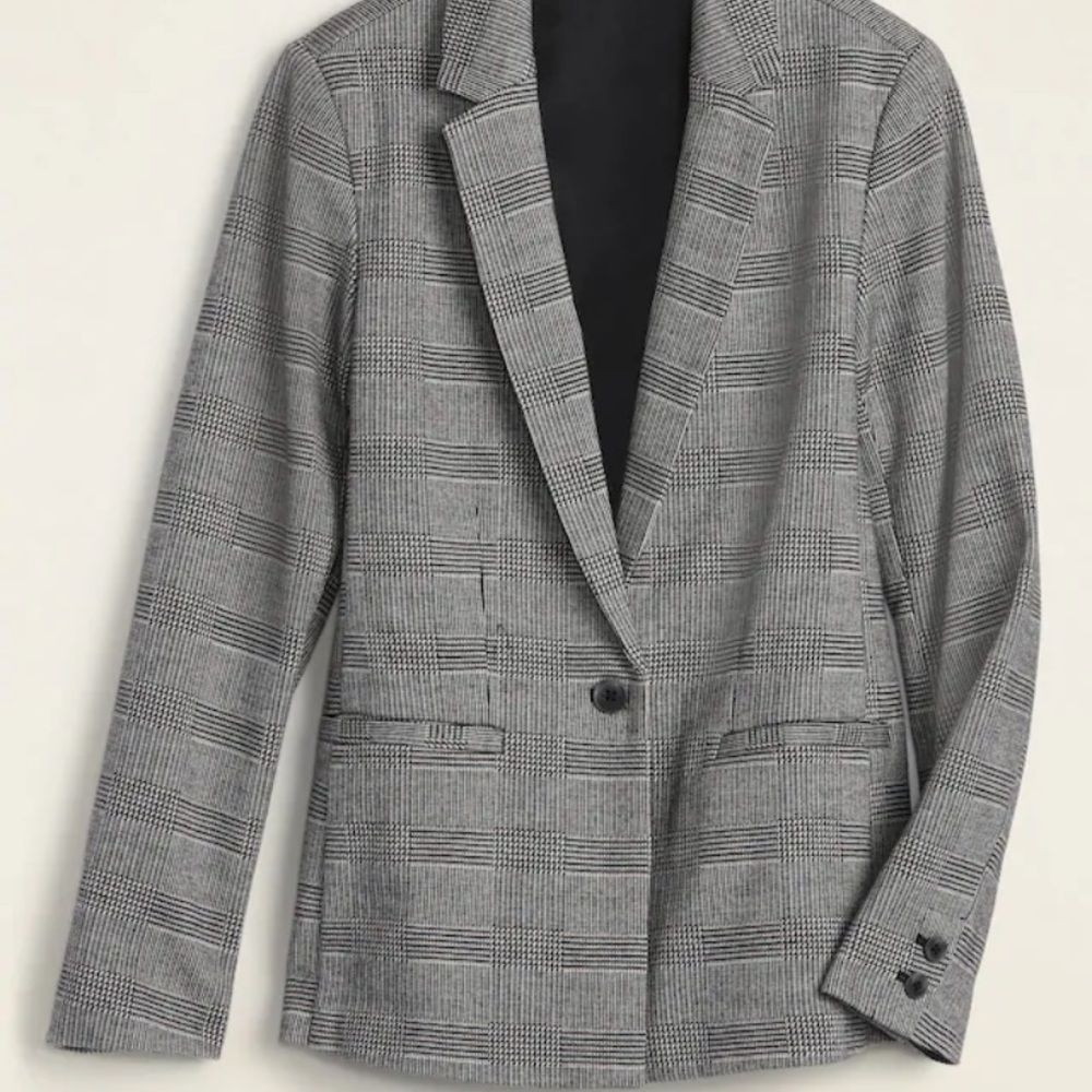 Classic plaid blazer Large NWT